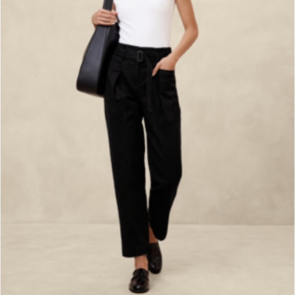 Banana Republic High-Waist Black Trousers